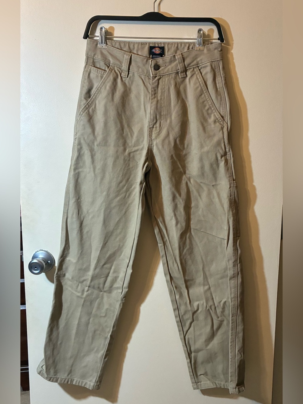 Dickies Women’s Tan Canvas Carpenter Duck Cloth Pants Skater Indie Streetwear 4